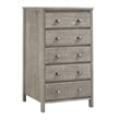 Camaflexi Baja Solid Wood 5-Drawer Bedroom Chest in Shabby White