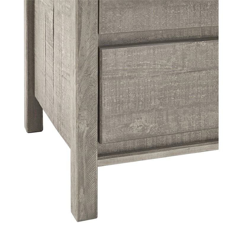 Camaflexi Baja Solid Wood 5-Drawer Bedroom Chest in Shabby White