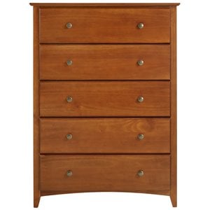 camaflexi shaker style solid wood 5-drawer bedroom chest