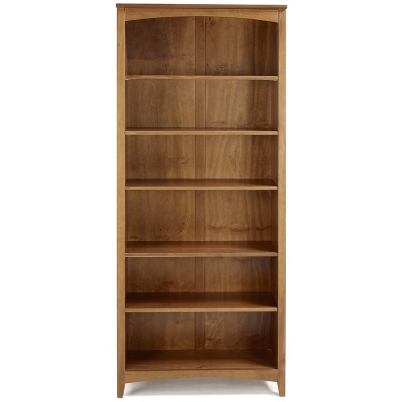 Camaflexi 72 Shaker Style Solid Wood, Solid Cherry Shaker Bookcase