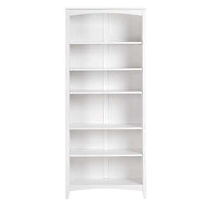 Camaflexi 72&quot Shaker Style Solid Wood Bookcase in White