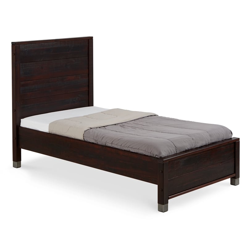 Camaflexi Baja Solid Wood Twin Platform Bed in Walnut