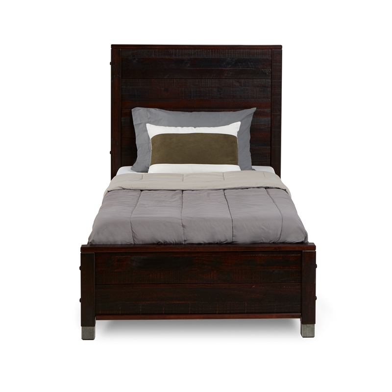 Camaflexi Baja Solid Wood Twin Platform Bed in Walnut