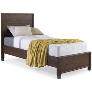 camaflexi baja solid wood platform bed in walnut