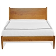 Camaflexi Mid-Century Solid Wood Full Panel Bed in Castanho Brown