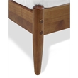Camaflexi Mid-Century Solid Wood Full Panel Bed in Castanho Brown