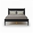 Camaflexi Mid-Century Solid Wood Full Panel Bed in Scandinavian Oak
