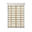 Camaflexi Mid-Century Solid Wood Queen Panel Bed in Scandinavian Oak