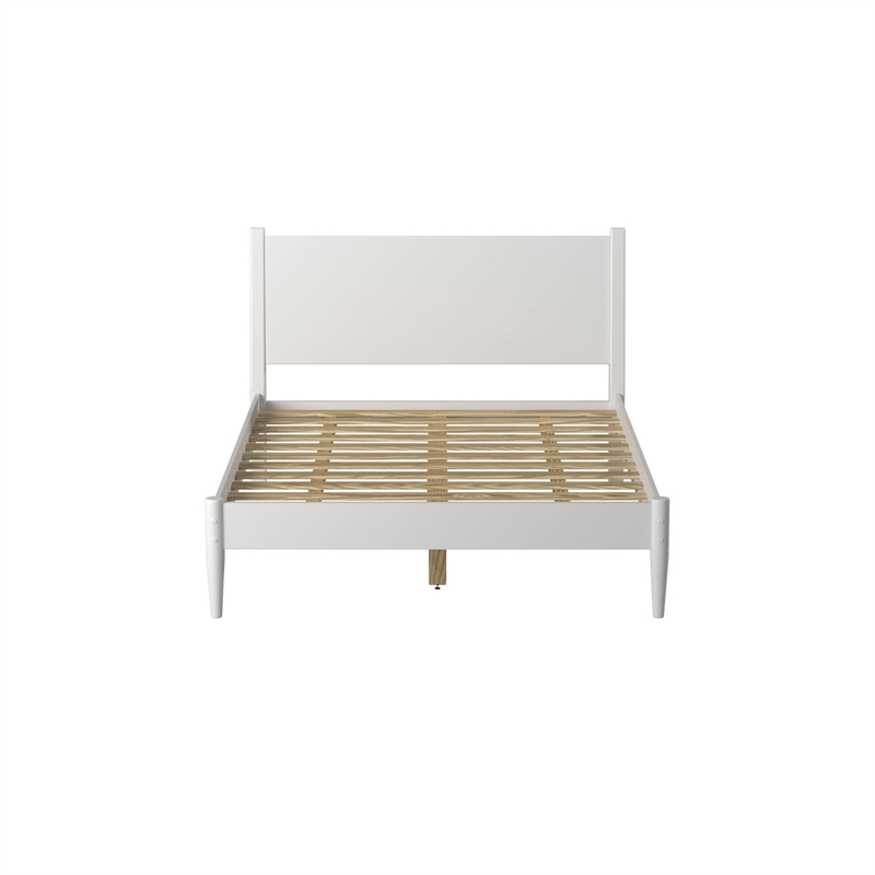 Camaflexi Mid-Century Solid Wood Queen Panel Bed in Scandinavian Oak
