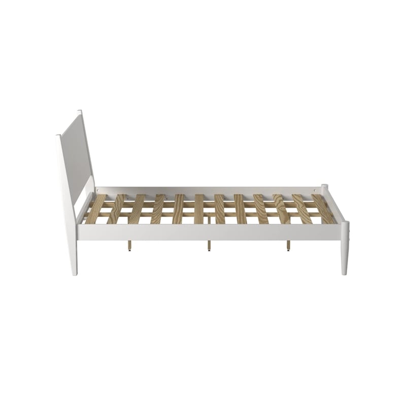 Camaflexi Mid-Century Solid Wood Queen Panel Bed in Scandinavian Oak