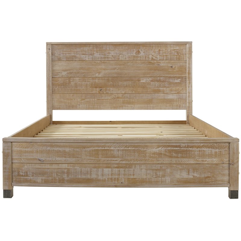Camaflexi Baja Solid Wood Full Platform Bed in Barnwood