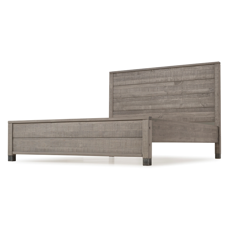 Camaflexi Baja Solid Wood Full Platform Bed in Driftwood Gray