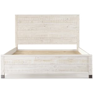 Camaflexi Baja Solid Wood Full Platform Bed in Shabby White