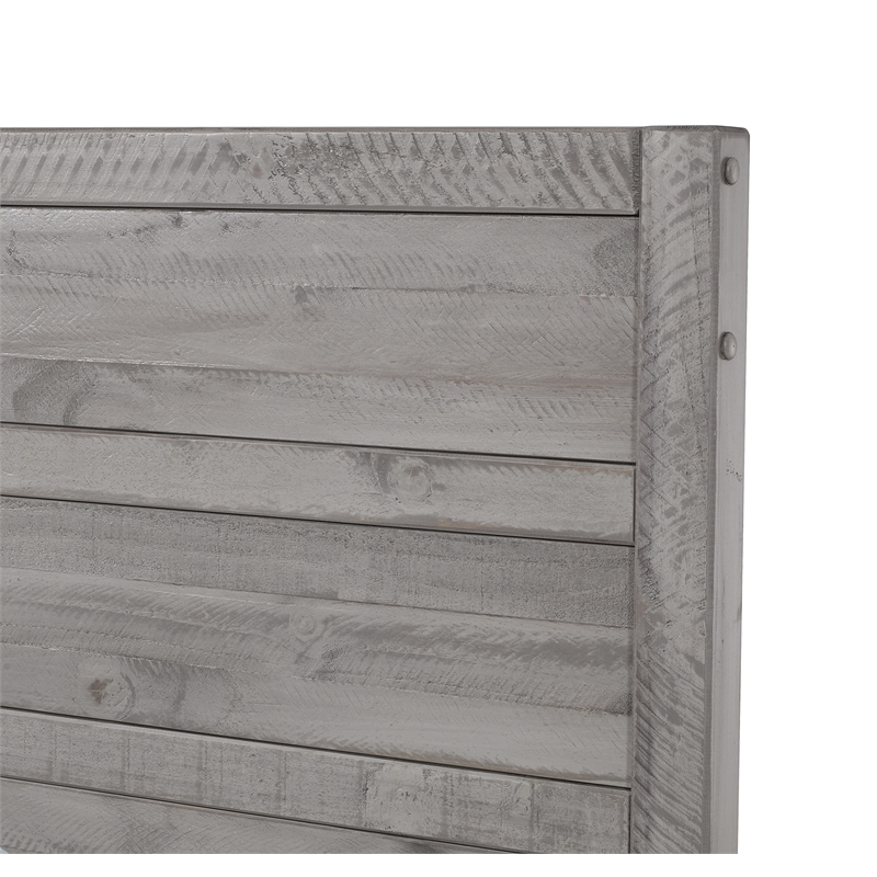 Camaflexi Carmel Solid Wood Queen Bed in Antique Gray