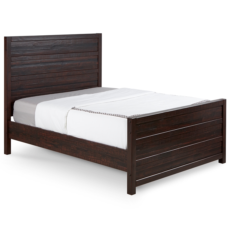 Camaflexi Carmel Solid Wood Queen Bed in Antique Walnut