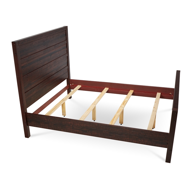 Camaflexi Carmel Solid Wood Queen Bed in Antique Walnut
