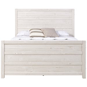 camaflexi carmel solid wood bed in antique white