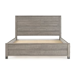 Camaflexi Baja Solid Wood King Platform Bed in Driftwood Gray