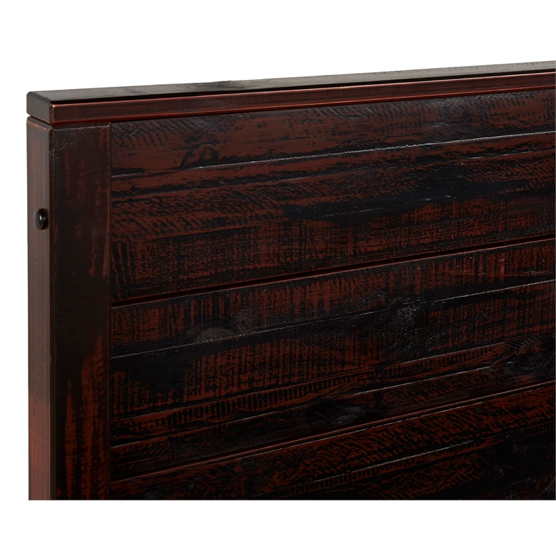 Camaflexi Baja Solid Wood King Platform Bed in Walnut