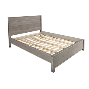 Camaflexi Baja Solid Wood Queen Platform Bed in Driftwood Gray