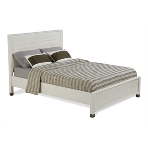 Camaflexi Baja Solid Wood Queen Platform Bed in Shabby White