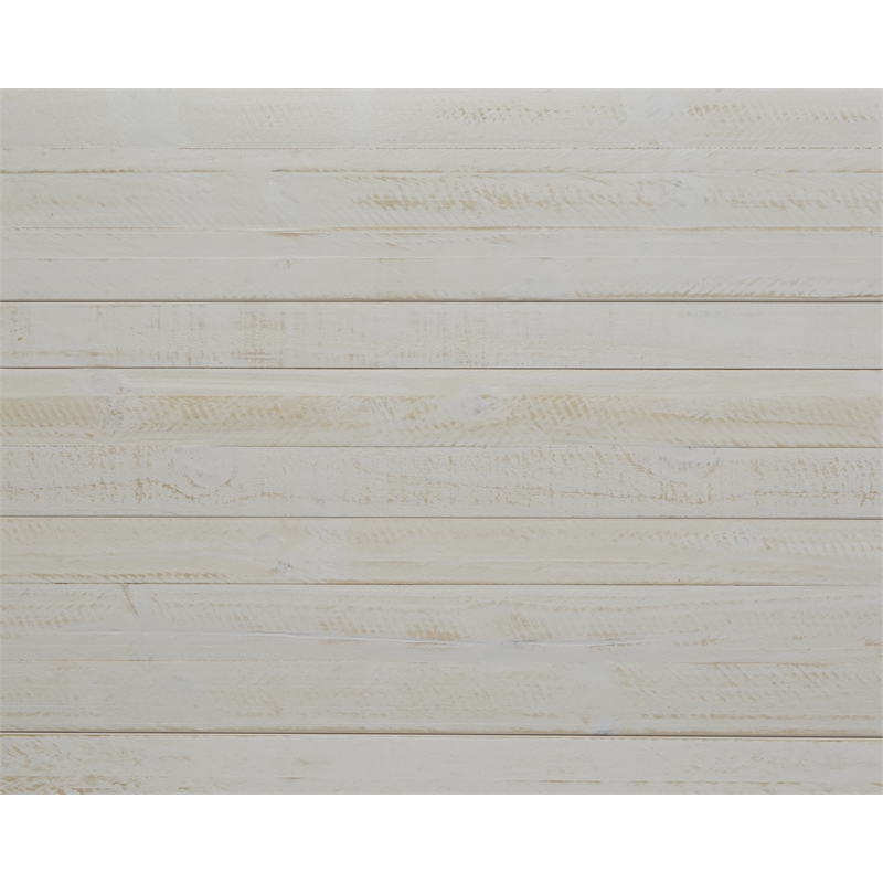Camaflexi Baja Solid Wood Queen Platform Bed in Shabby White
