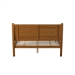 Camaflexi Solid Wood King Panel Bed in Castanho Brown