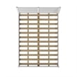 Camaflexi Mid-Century Solid Wood Slat King Bed in White