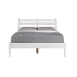 Camaflexi Mid-Century Solid Wood Slat King Bed in White