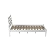 Camaflexi Mid-Century Solid Wood Slat King Bed in White