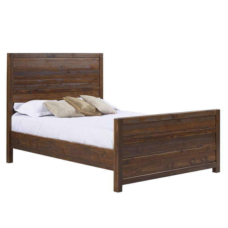 Camaflexi Carmel Solid Wood King Bed in Antique Walnut