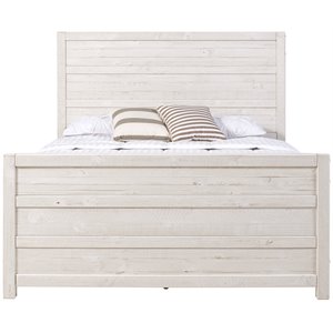 camaflexi carmel solid wood bed in antique white