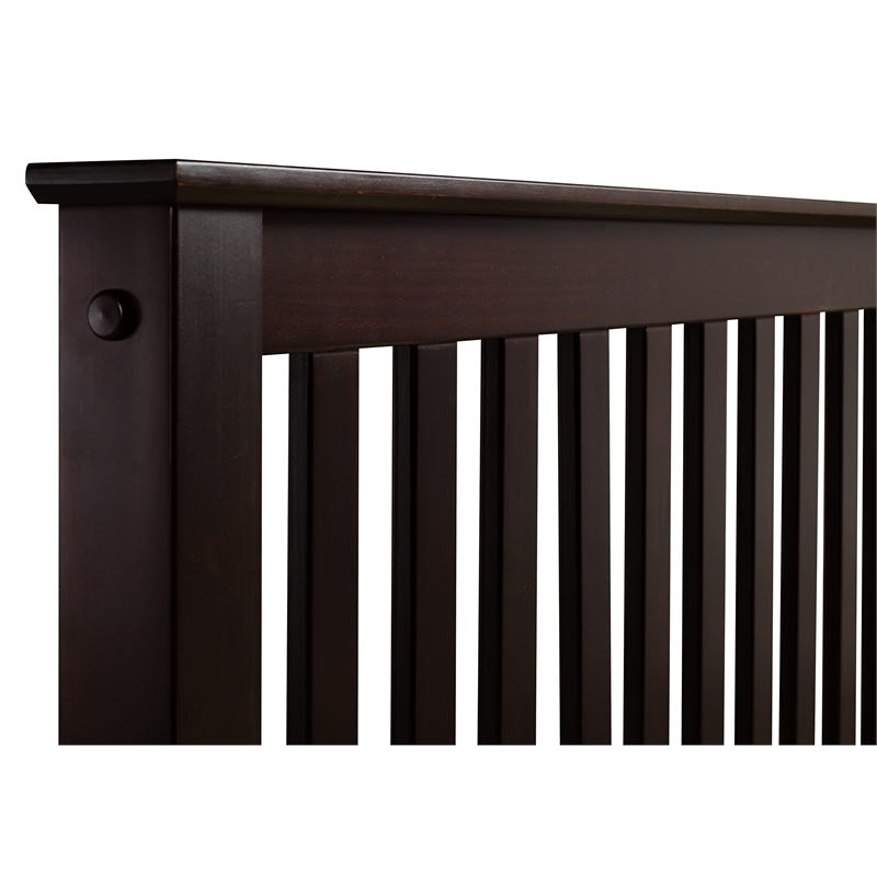 Camaflexi Mission Style Solid Wood Full Platform Bed in Cappuccino