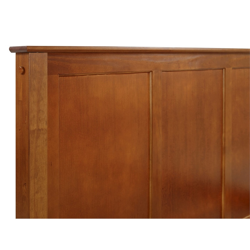 Camaflexi Shaker Style Solid Wood Full Panel Platform Bed in Cherry