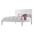 Camaflexi Shaker Style Solid Wood Full Panel Platform Bed in White