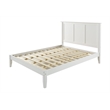 Camaflexi Shaker Style Solid Wood Full Panel Platform Bed in White