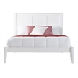 Camaflexi Shaker Style Solid Wood Full Panel Platform Bed in White