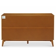 Camaflexi Mid-Century Solid Wood 6-Drawer Bedroom Dresser in Castanho Brown