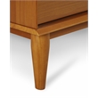 Camaflexi Mid-Century Solid Wood 6-Drawer Bedroom Dresser in Castanho Brown