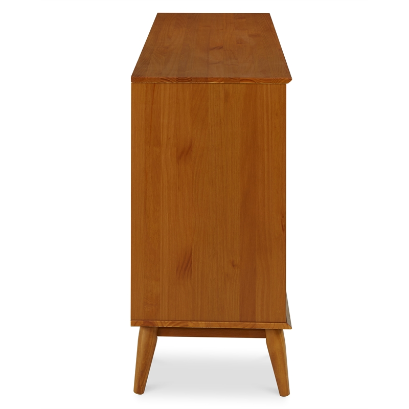 Camaflexi Mid-Century Solid Wood 6-Drawer Bedroom Dresser in Castanho Brown