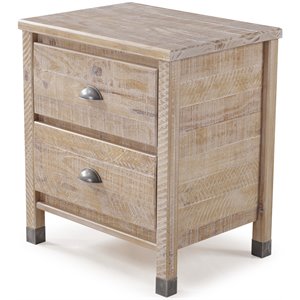 camaflexi baja solid wood 2-drawer nightstand