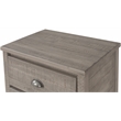 Camaflexi Baja Solid Wood 2-Drawer Nightstand in Driftwood Gray