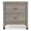 Camaflexi Baja Solid Wood 2-Drawer Nightstand in Driftwood Gray