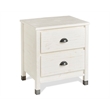 Camaflexi Baja Solid Wood 2-Drawer Nightstand in Shabby White