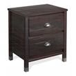 Camaflexi Baja Solid Wood 2-Drawer Nightstand in Walnut