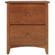 Camaflexi Shaker Style Solid Wood 2-Drawer Nightstand in Cherry