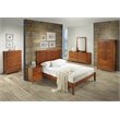 Camaflexi Shaker Style Solid Wood 2-Drawer Nightstand in Cherry