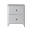 Camaflexi Shaker Style Solid Wood 2-Drawer Nightstand in White