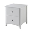 Camaflexi Shaker Style Solid Wood 2-Drawer Nightstand in White