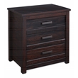 Camaflexi Carmel Solid Wood 3-Drawer Nightstand in Antique Walnut